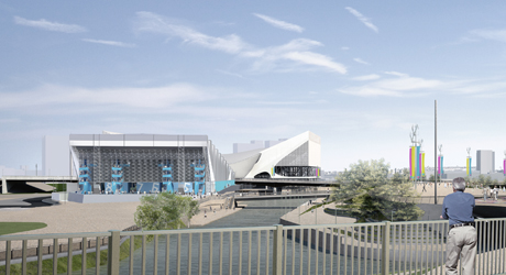 Il progetto della Water Polo Arena per Londra 2012.