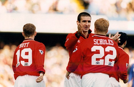 Cantona e Scholes nel Manchester United.